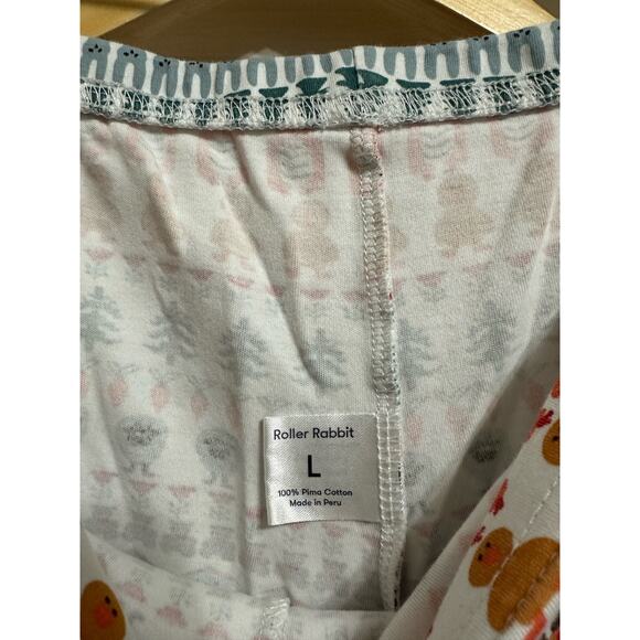 ROLLER‎ RABBIT Bands Weave Pajamas thanksgiving set size Large - Picture 8 of 8